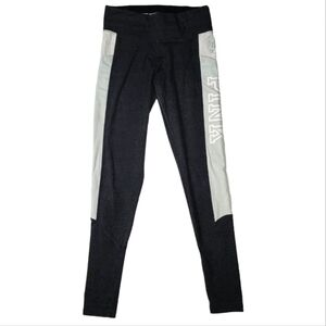 Pink by VS Yoga Leggings Size Small Black Grey Printed